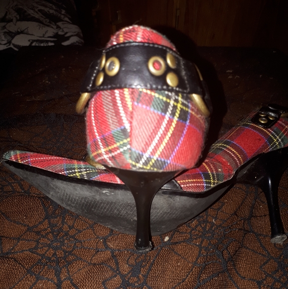 WOW Vintage plaid stilettos - Picture 3 of 4